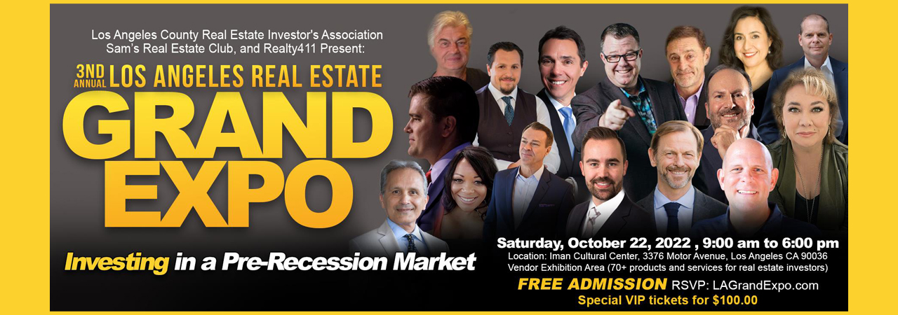 The Los Angeles Real Estate Grand Expo Returns on Oct. 22nd Showcasing Top REI Educators