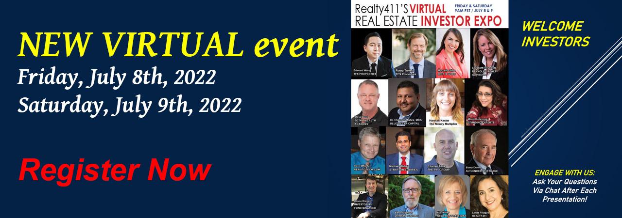 Realty411’s Virtual Real Estate Investor Expo – Register Today